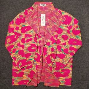 Crazy Train Pink and Multicolor Cardigan
